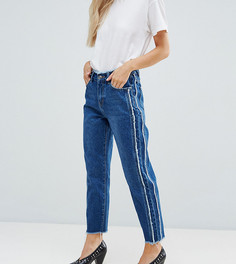 Прямые джинсы с бахромой Missguided Petite - Синий