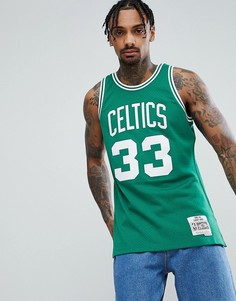 Зеленая майка с логотипом команды NBA Celtics и принтом Bird Mitchell &amp; Ness - Зеленый