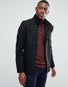 Пальто асимметричного кроя с добавлением шерсти Only &amp; Sons - Черный