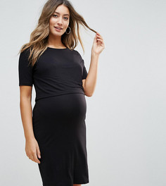 Двухслойное платье для кормящих мам New Look Maternity - Черный