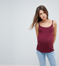 Топ с бретельками на застежках-зажимах ASOS Maternity - Красный