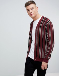 Бордовый кардиган в полоску River Island - Красный