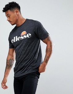 Черная футболка из полиэстера с большим логотипом Ellesse - Черный