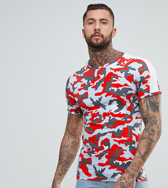 Синяя обтягивающая футболка с камуфляжным принтом Puma эксклюзивно для ASOS - Синий