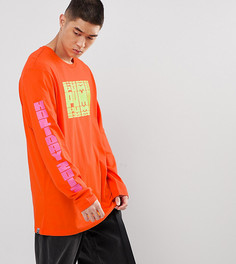 Оранжевый лонгслив с принтом на рукавах Puma эксклюзивно для ASOS - Оранжевый
