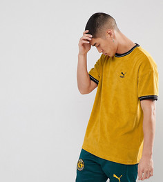 Желтая махровая футболка Puma эксклюзивно для ASOS - Желтый