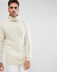 Кремовый джемпер с отворотом River Island - Кремовый