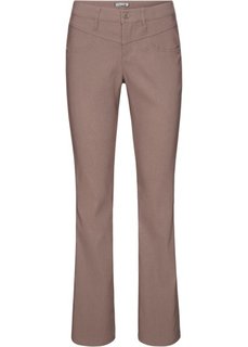 Брюки bootcut из эластичного бенгалина (коричневый матовый) Bonprix