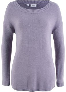 Пуловер с вырезом-лодочкой (дымчато-фиолетовый) Bonprix