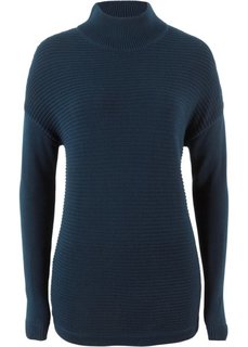 Пуловер с воротником-стойкой (темно-синий) Bonprix