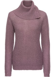Пуловер с высоким воротником (фиолетовый матовый/синий) Bonprix