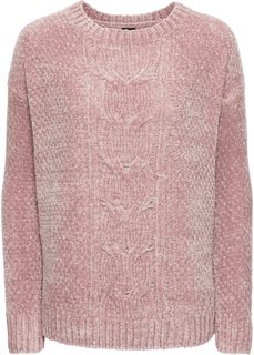 Пуловер из синельной пряжи (дымчато-розовый) Bonprix