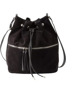 Сумка-мешок с дополнительным карманом (черный) Bonprix