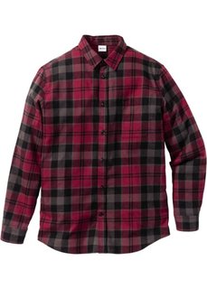 Рубашка Regular Fit (кленово-красный в клетку) Bonprix