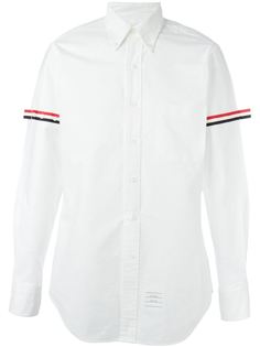 рубашка с контрастными полосками на рукавах  Thom Browne