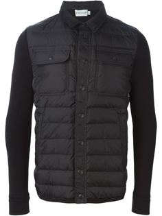дутая куртка с контрастными рукавами Moncler