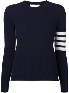 свитер с полосками на рукавах Thom Browne