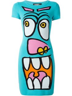 трикотажное платье с анимационным принтом Jeremy Scott