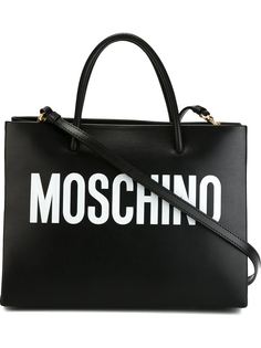 квадратная сумка-тоут с принтом-логотипом Moschino