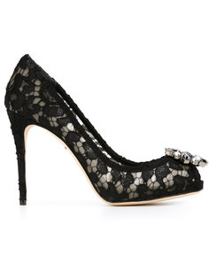 кружевные туфли с цветочным узором Dolce &amp; Gabbana