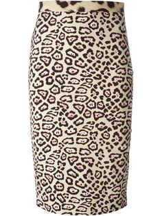 юбка с леопардовым принтом   Givenchy