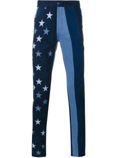 полосатые джинсы с принтом звезд Givenchy