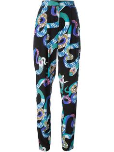 брюки с принтом змей MSGM