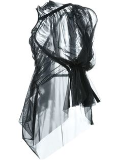 блузка Shortsleeve sheer zip  Rick Owens Lilies