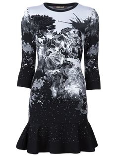 вязаное платье с узором  Roberto Cavalli