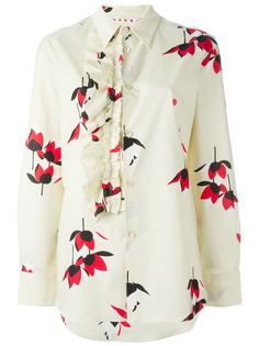 блузка с цветочным принтом Marni
