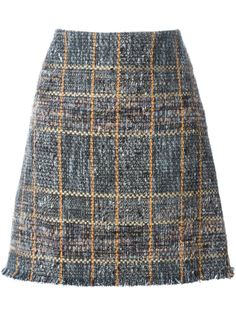твидовая юбка с необработанными краями Etro