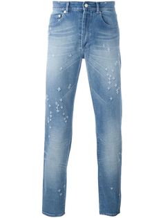 джинсы кроя слим с потертой отделкой Givenchy