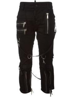декорированные молниями джинсы Icon Dsquared2
