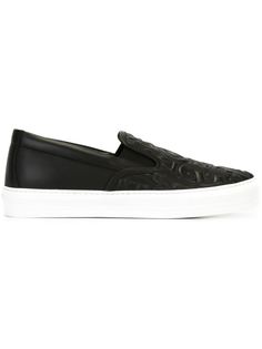 кеды-слипон с узором  Salvatore Ferragamo