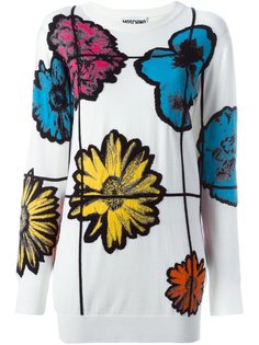 свитер с цветочным принтом   Moschino