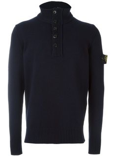 свитер с горловиной на пуговицах Stone Island