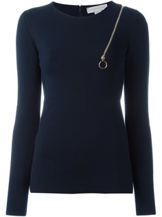 топ с молниями на плечах Stella McCartney