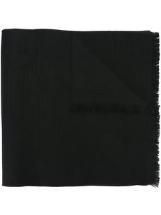 шарф с жаккардовым узором логотипа Emporio Armani