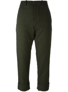 укороченные брюки с отворотами Marni