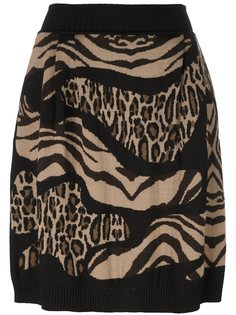 юбка с животным принтом Alberta Ferretti