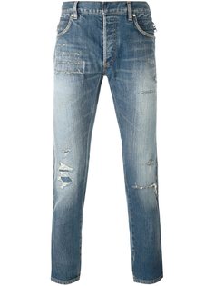 джинсы с потертой отделкой Balmain