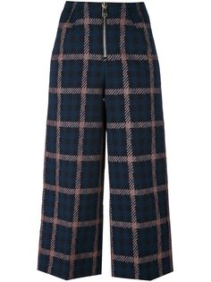 укороченные брюки в клетку Dondup