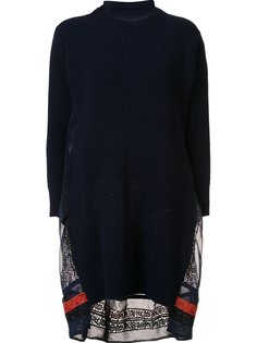 вязаное платье с вышивкой Sacai