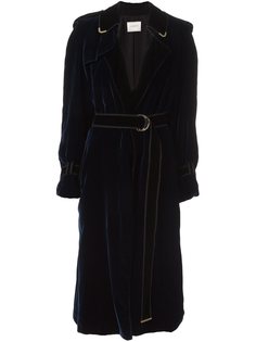 пальто с поясом и заостренными лацканами Lanvin