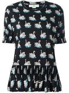 блузка с принтом лебедей Stella McCartney