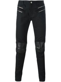 брюки в байкерском стиле Saint Laurent