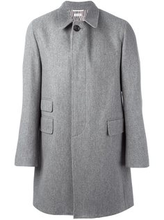 свободное однобортное пальто Thom Browne