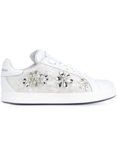 декорированные кеды  Dolce &amp; Gabbana