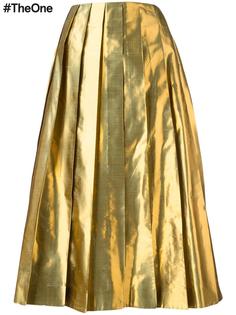 юбка со складками и эффектом металлик Arthur Arbesser