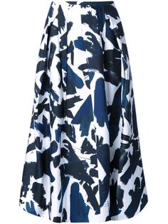 юбка с узором из красочных мазков Jil Sander